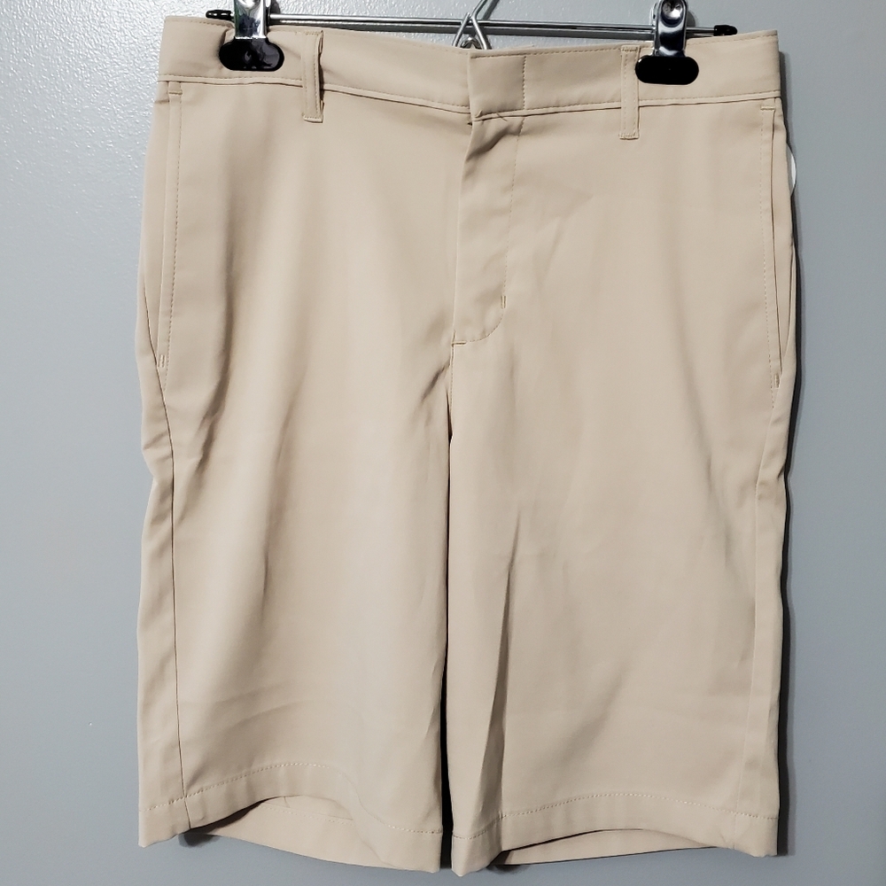 NWT Flynn O'Hara Boy's Tan Flat Front Shorts School Uniform Lightweight Size 16